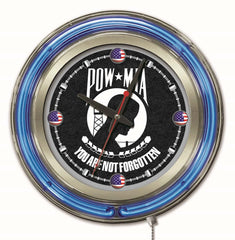 15" United States POW Neon Clock