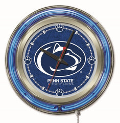 Penn State Nittany Lions Officially Licensed Logo 15" Neon Clock Hanging Wall Decor