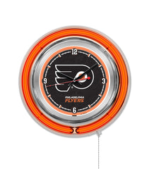 Philadelphia Flyers Officially Licensed Logo 15" Neon Clock Hanging Wall Decor