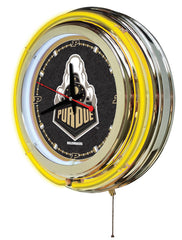 Purdue Boilermakers Officially Licensed Logo 15" Neon Clock Hanging Wall Decor