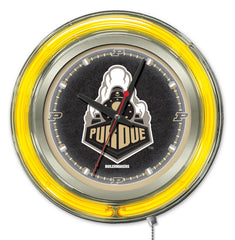 Purdue Boilermakers Officially Licensed Logo 15" Neon Clock by Holland Bar Stool Company