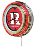 15" Rutgers Scarlet Knights Neon Clock