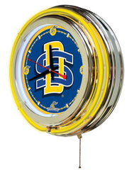 South Dakota State University Jackrabbits Officially Licensed Logo 15" Neon Clock Hanging Wall Decor
