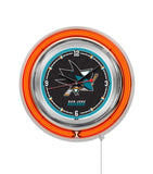 15" San Jose Sharks Neon Clock