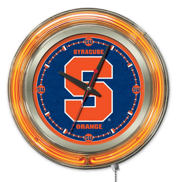 15" Syracuse Orange Neon Clock