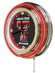 Texas Tech Red Raiders Officially Licensed Logo 15" Neon Clock Hanging Wall Decor