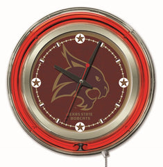 Texas State University Bobcats Officially Licensed Logo 15" Neon Clock Hanging Wall Decor