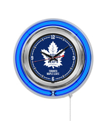 Toronto Maple Leafs Officially Licensed Logo 15" Neon Clock Hanging Wall Decor