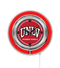 UNLV Runnin Rebels Officially Licensed Logo 15" Neon Clock Hanging Wall Decor