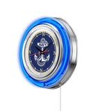 15" US Navy Midshipmen Academy Neon Clock