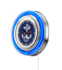 15" US Navy Midshipmen Academy Neon Clock