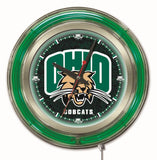 15" Ohio Neon Clock | OU Bobcats Retro Neon Clock