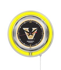 Vanderbilt Commodores Officially Licensed Logo 15" Retro Neon Clock Hanging Wall Decor