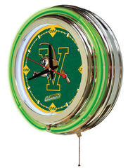 Vermont Catamounts Officially Licensed Logo 15" Neon Clock Hanging Wall Decor