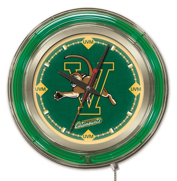 15" Vermont Catamounts Neon Clock