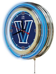 Villanova Wildcats Officially Licensed Logo 15" Neon Clock Hanging Wall Decor