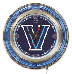 Villanova Wildcats Officially Licensed Logo 15" Neon Clock Hanging Wall Decor
