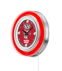 15" University of Wisconsin Badgers Neon Clock