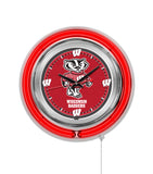 15" University of Wisconsin Badgers Neon Clock