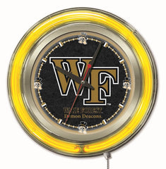Wake Forest Demon Deacons Officially Licensed Logo 15" Neon Clock Hanging Wall Decor