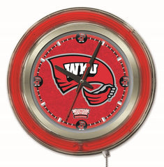 15" Western Kentucky Hilltoppers Officially Licensed Logo Neon Clock Hanging Wall Decor
