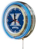 15" Xavier Musketeers Neon Clock