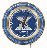 15" Xavier Musketeers Neon Clock