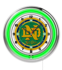 Notre Dame Fighting Irish Officially Licensed Vintage Logo Neon Clock Wall Decor