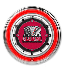 19" Alabama Crimson Tide Elephant Retro Neon Clock Man Cave Decor