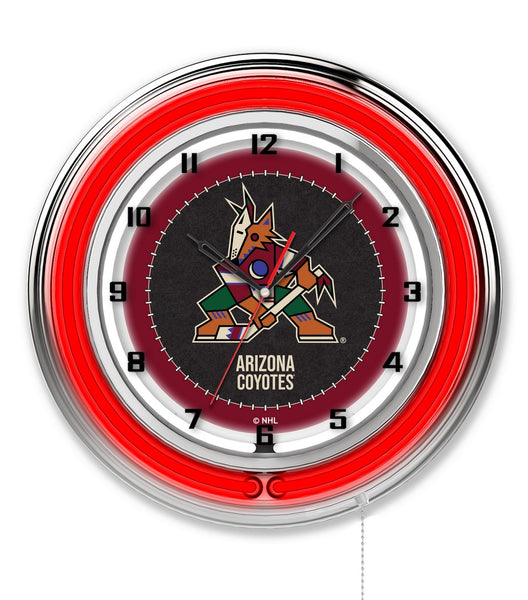19" Arizona Coyotes Neon Clock
