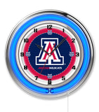 19" Arizona Wildcats Neon Clock