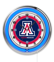19" Arizona Wildcats Officially Licensed Logo Neon Clock Man Cave Decor