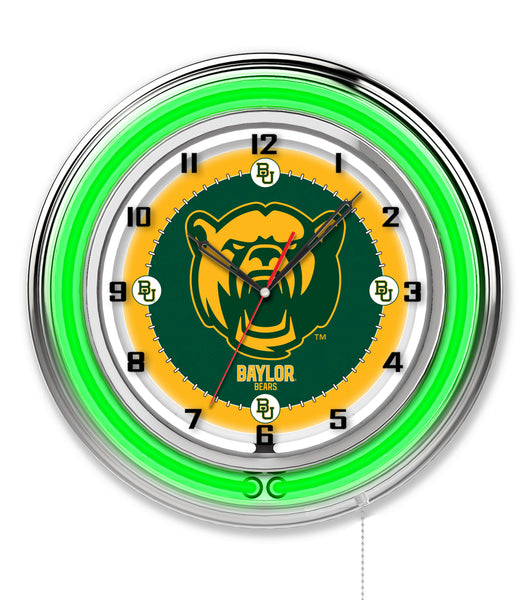 19" Baylor Bears Neon Clock
