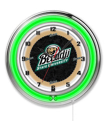 19" Bemidji State Beavers Officially Licensed Neon Clock Wall Decor