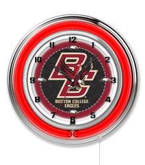 19" Boston College Eagles Officially Licensed Logo Neon Clock Wall Decor