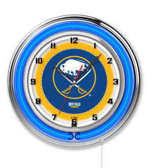 19" Buffalo Sabres Officially Licensed Logo Neon Clock Wall Decor