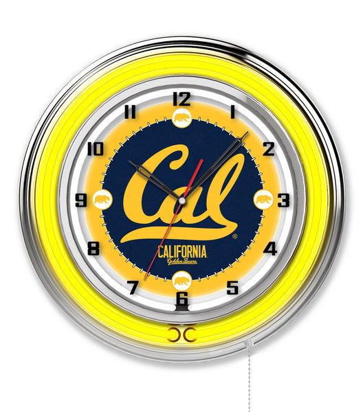 19" Cal Bears Neon Clock