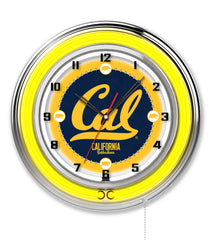 19" California Golden Bears Officially Licensed Logo Neon Clock Wall Decor