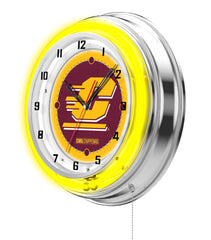 19" Central Michigan Chippewas Officially Licensed Logo Neon Clock Wall Decor