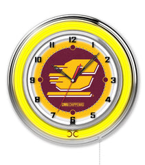 19" Central Michigan Chippewas Officially Licensed Logo Neon Clock Wall Decor