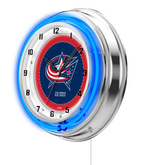 Columbus Blue Jackets Officially Licensed Logo Neon Clock Wall Decor 