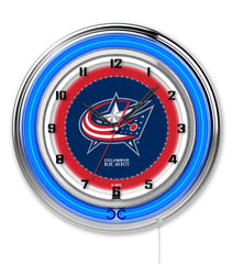 Columbus Blue Jackets Officially Licensed Logo Neon Clock Wall Decor 