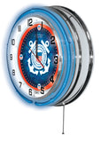 19" United States Coast Guard Neon Clock