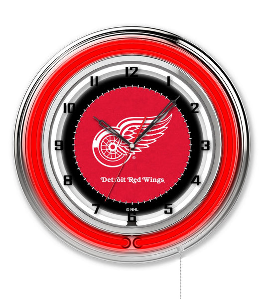 19" Detroit Red Wings Neon Clock