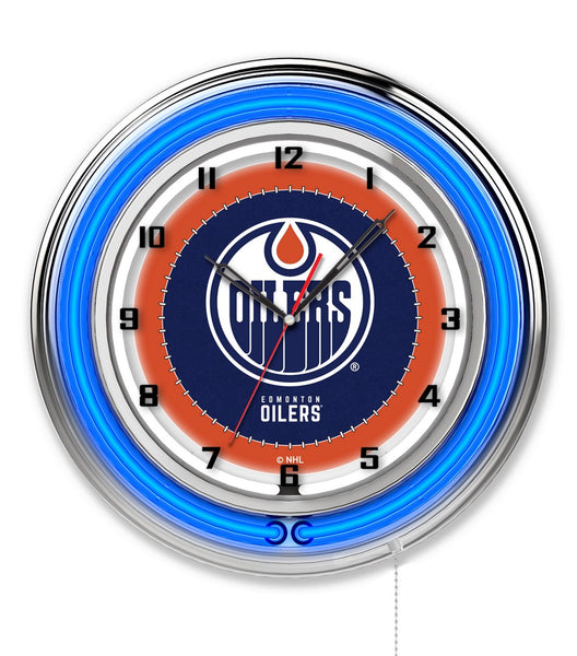 19" Edmonton Oilers Neon Clock