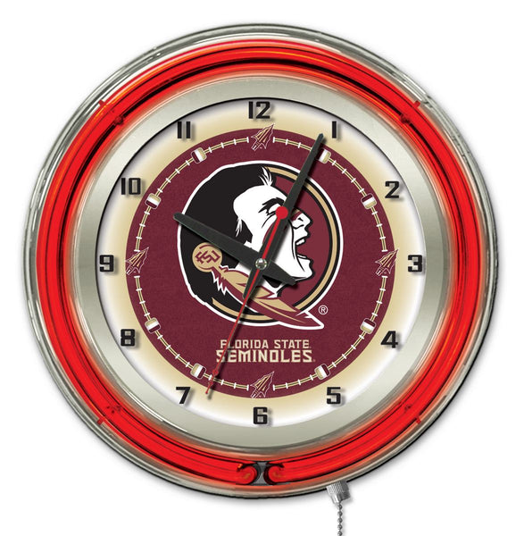19" Florida State University Seminoles Neon Clock