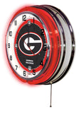 19" Georgia Bulldogs G Script Neon Clock