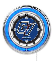 GVSU Lakers Officially Licensed Logo Neon Clock Wall Decor