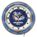 19" Gonzaga Bulldogs Neon Clock