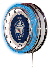 Georgetown Hoyas Officially Licensed Logo Neon Clock Wall Decor